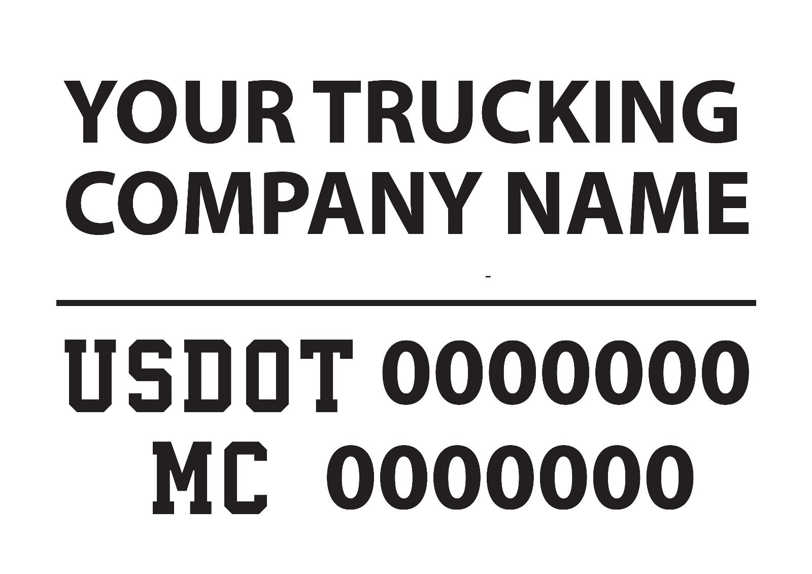 USDOT & MS Stickers